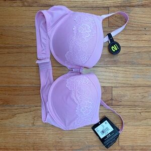 Maidenform Light Pink Lace-Trim T-Shirt Bra